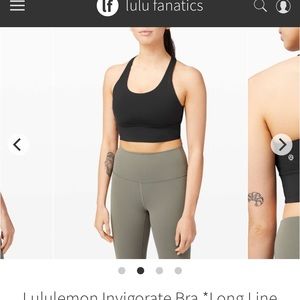 Lululemon Invigorate Bra *Long Line Black NWT SZ 4